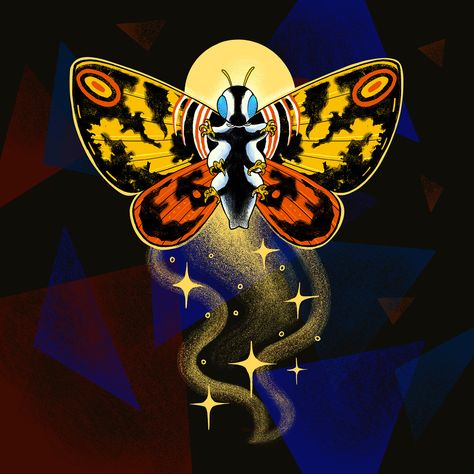 Mothra - Goddess of Flight T-shirt design Mothra Tattoo Design, Mothra Tattoo, Godzilla Mothra Tattoo, Godzilla And Mothra Tattoo, Mothra Wings, Godzilla And Mothra, Cute Moth, Goth Tattoo, Chest Piece