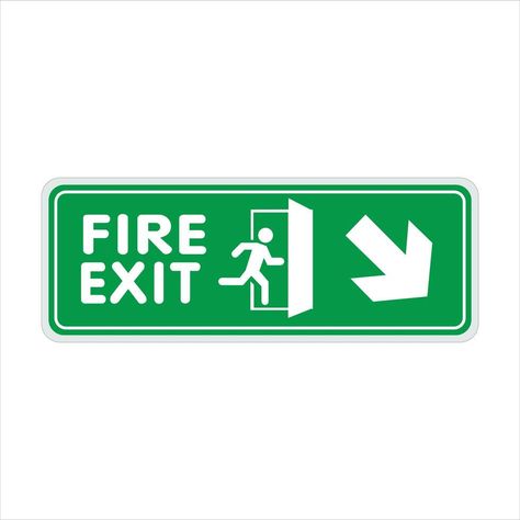 Fire Exit Sign, Fire Exit, Exit Sign, The Fire, Vector Art, Vector Free, Clip Art, For Free, Signs