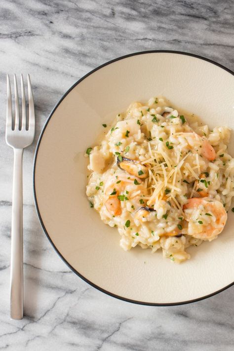 Best Risotto, Risotto Recipes Easy, Seafood Dinner Recipes, Creamy Risotto, Risotto Dishes, Seafood Risotto, Best Seafood Recipes, Fish Dinner, Risotto Recipes