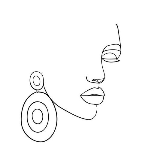 Line Art Face Woman, Drawings Woman Sketch, Fashion Line Drawing, Embroidery Face Outline, Woman Sketch Face, Women Face Outline Art, Face Outline Art, One Line Drawing Woman Face, One Line Drawing Face