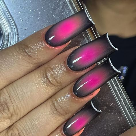 Chrome Nail Set, Aura Nails, Long Acrylic Nail Designs, Airbrush Nails, Drip Nails, Crazy Nails, Exotic Nails, Long Square Acrylic Nails, Her Nails