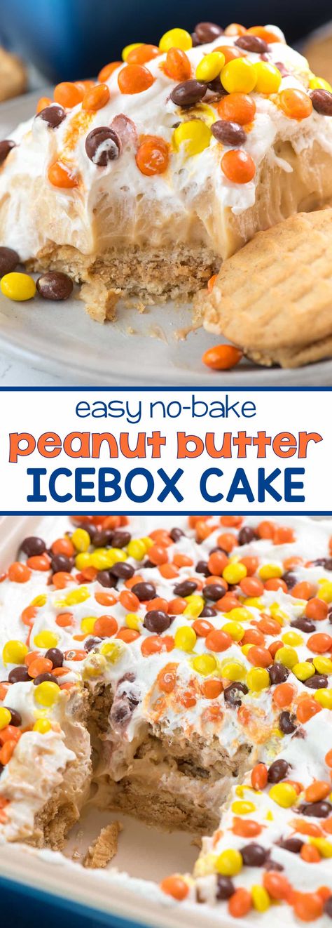 Peanut Butter Icebox Cake, Cupcakes Healthy, Peanut Butter Pudding, Cookies With Peanut Butter, Butter Sandwich Cookies, Lush Dessert, Peanut Butter Sandwich Cookies, Weight Watcher Desserts, Icebox Cake Recipes