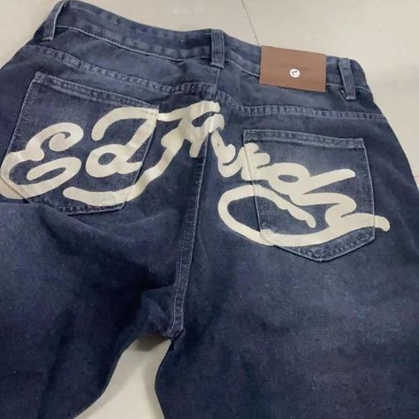 ED HARDY JEANS🔥‼️ *size medium perfect condition... - Depop Ed Hardy Jeans, Denim Streetwear, Y2k Denim, Dream Style, Ed Hardy, Chrome Hearts, Designer Jeans, Pinterest Board, Fit Inspo