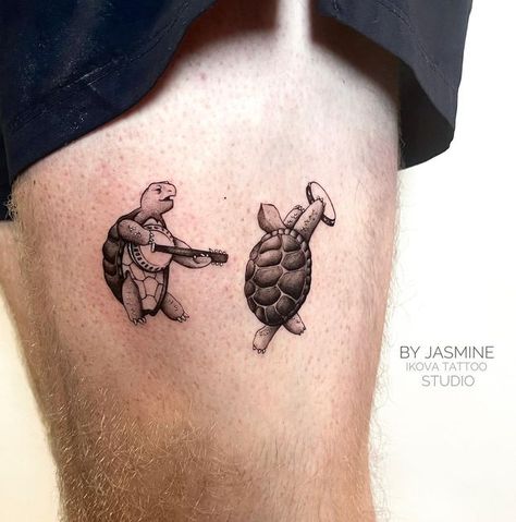 Turtle Patchwork Tattoo, Tattoo Ideas For Men Turtle, Masculine Turtle Tattoo, Matching Turtle Tattoos Best Friends, Abstract Turtle Tattoo, Sea Turtle Tattoo Men, Turtle Duck Tattoo, Turtle Tattoo Men, Painted Turtle Tattoo