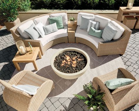 15 Foolproof Ways to Arrange Outdoor Furniture in Any Space Outdoor Patio, Fire Pit, Layout, Outdoor Furniture, Patio, Furniture, Patios