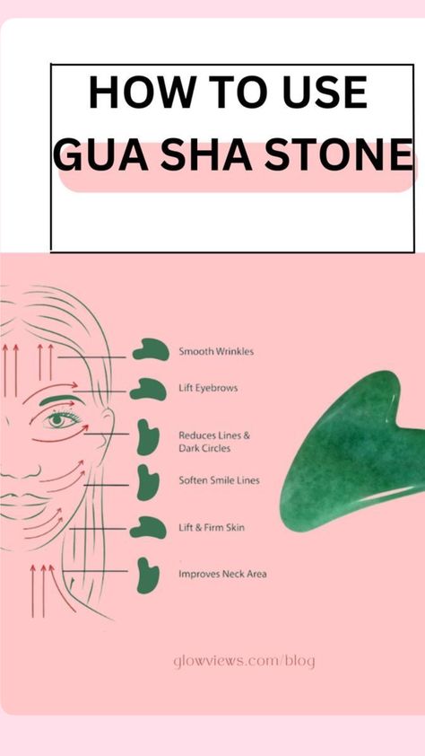 How to use a GUA SHA Use Gua Sha, Gua Sha Stone, Jade Rollers, Essential Makeup, Face Yoga Exercises, Perfect Lipstick, Gua Sha Facial, Pink Cosmetics, Face Exercises