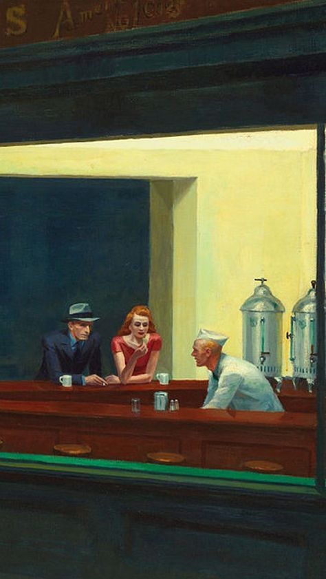 artsy lockscreens Famous Modern Art, Edward Hopper Paintings, Hopper Art, History Wallpaper, Famous Art Pieces, Ios 7 Wallpaper, Iphone Art, Edward Hopper, Modern Art Paintings