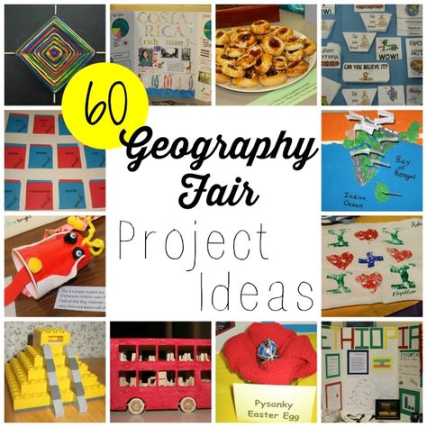 60 Geography Fair Project Ideas from Walking by the Way Geography Project Ideas, Fair Project Ideas, Elementary Geography, Geography Project, Us Geography, Geography Games, Geography For Kids, Geography Activities, American History Lessons