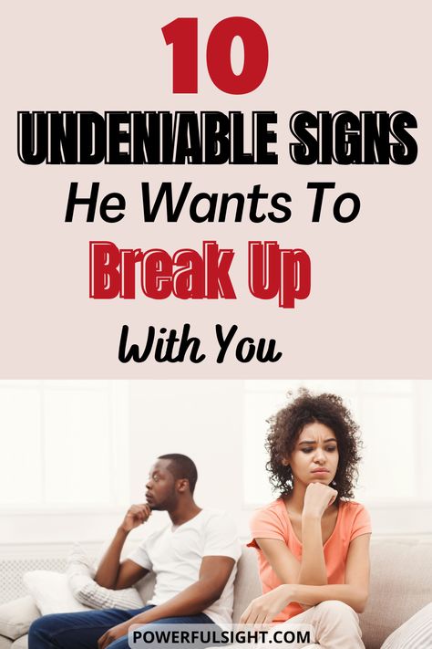 Here are signs he wants to break up with you if you've been asking yourself 'how do you know if he wants to end the relationship? or how do you know when he’s done with you? #Breakup #Signshewantstobreakup #Relationship How Do You Know When Its Over, On A Break Relationship, Should I Break Up With Him, End A Relationship, Relationship Journal, Leaving A Relationship, Breaking Up With Someone, He Left Me, Feeling Jealous