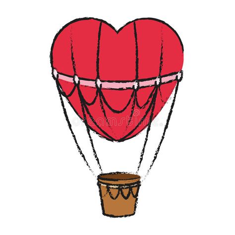 Hot air balloon and heart design stock illustration Hot Air Balloon Graphic, Hot Air Balloon Illustration, Heart Hot Air Balloon, Balloon Graphic, Balloon Illustration, Heart Icon, Graphic Style, Balloon Design, Heart Balloons