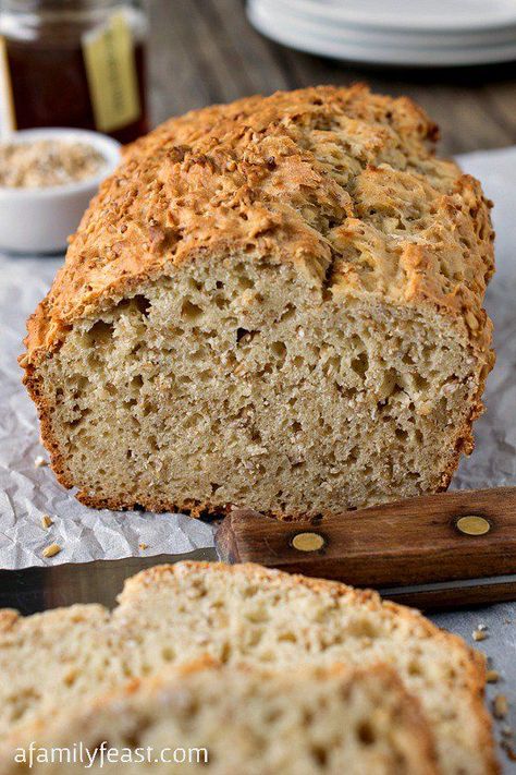 Honey Bread, Steel Cut Oatmeal, Oatmeal Bread, Butter Honey, Savory Bread, Steel Cut Oats, Healthy Bread, Loaf Of Bread, Honey Oatmeal