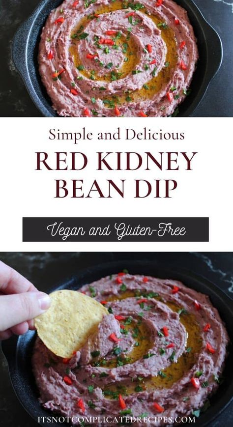 Red Bean Dip, Kidney Bean Dip, Healthy Bean Dip, Red Beans Recipe, Recipes With Kidney Beans, Complicated Recipes, Bean Dip Recipes, Healthy Beans, Delicious Dips Recipes