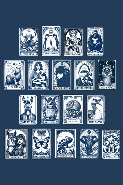 Animal Tarot Cards, Cleanse Tarot Deck, Full Tarot Card Deck, Cartoon Ideas, Witches Tarot Deck, The Enchanted Tarot Deck, Animal Tarot, Universal Tarot Deck, Tampa Florida