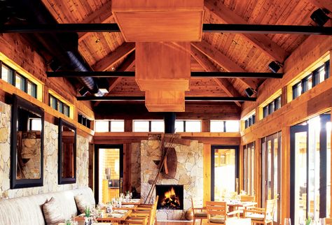 Centric Building - Calistoga Ranch Resort by Centric General Contractors Cabin Restaurant, American Colonial Style, Luxury Ranch, Wine Country California, Ranch Style, Restaurant Interior, Napa Valley, Restaurant Design, Decor Interior Design