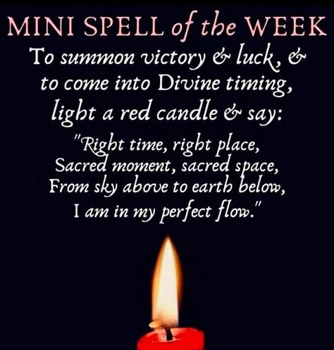 Good Luck Chant Spell, Spells That Actually Work, Candle Magic Spells, Witchcraft Spells For Beginners, Good Luck Spells, Spells For Beginners, Red Candle, Easy Spells, Witch Quotes