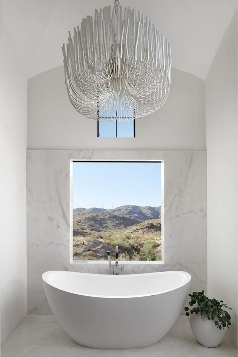 Aquatica's freestanding bathtub is the best place to chill out in, while enjoying breathtaking views. Easy to install and offering world-wide delivery, our beautiful bathtubs can be found in homes and hotels all across the globe. Photo: @erickrukphoto Architect: @candelariadesign Interiors: @lexigracedesign Reposted from @nelsondevelopment Location: Shouth Mountain, Phoenix, USA. Product featured: Aquatica Lillian Freestanding Solid Surface #Bathtub #ThisIsAquatica Standalone Bathtub, Master Bathtub, Square Bathtub, Soaker Bathtub, Phoenix Usa, Shower Floor Mat, Deep Bathtub, Wood Bathtub, Freestanding Tubs