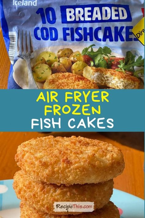 Air Fryer Frozen Fish Cakes. How to cook your favourite frozen cod or haddock fishcakes in the air fryer. You will love how crispy these frozen fishcakes are and how perfect they are for a quick lunch or dinner. Cod Fish Cakes, Chicken Recipes Air Fryer, Breaded Cod, Cod Cakes, Fish Patties, Potatoes Air Fryer, Wings Air Fryer, Fish Cakes Recipe, Air Fryer Recipes For Beginners