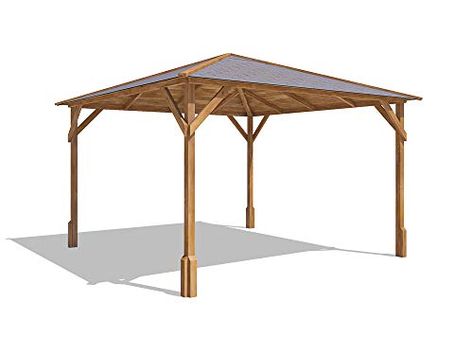 Dunster House Wooden Garden Gazebo Heavy Duty Hot Tob Shelter - Utopia 300 W3m x D3m Dunster House Wood Hot Tub, Wooden Garden Gazebo, Hot Tub Shelters, Wooden Gazebo, Roofing Felt, Wood Garden, Pressure Treated Wood, Gazebo Pergola, Garden Gazebo