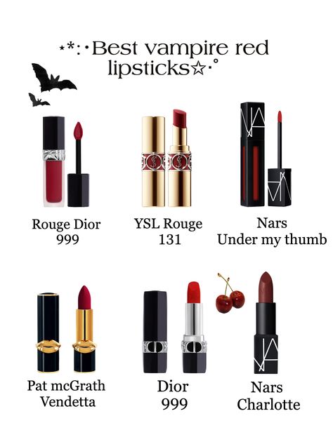 Vampire Lip Combo, Dark Red Things, Cool Red Lipstick Shades, Dark Burgundy Lipstick, Vampy Fashion, Deep Red Lipstick For Dark Skin, Vampire Cosmetics, Red Dark Lipstick, Dark Wine Lipstick