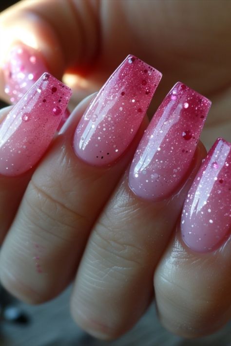 may nails coffin nails designs acrylic short nail set nails nail art nail nail designs nail polish bright nails nail ideas nail art designs nails acrylic nails art nails design nails ideas nail art ideas Pink Ombre Nails With Glitter, Aruba Nails, Pink Ombre Nails Glitter, Pink Nails Spring, Pink And White Ombre Nails, White Ombre Nails, Pink And White Ombre, Pink Tip Nails, Nagel Design