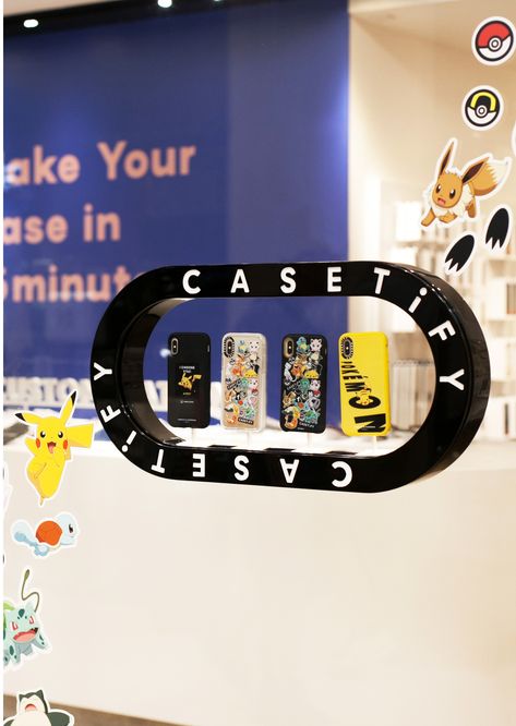 Designed by Hong Kong’s Studio Adjective, the pop-up shop for Casetify Studio at Landmark is a prelude of the official permanent store at “Monster Building”, Quarry Bay. The design concept for Casetify’s interior is to integrate the playful and interactive experience of phone accessories shopping through different minimal yet systematic display modules. The customer will be able to focus on the variety of the brand’s product and to be able to interact with them.   #casetify #interiordesign Mobile Accessories Shop Interior, Phone Case Display, Monster Building, Mobile Accessories Shop, Casetify Phone Case, Quarry Bay, Mobile Shop Design, Phone Case Store, Phone Accessories Shop