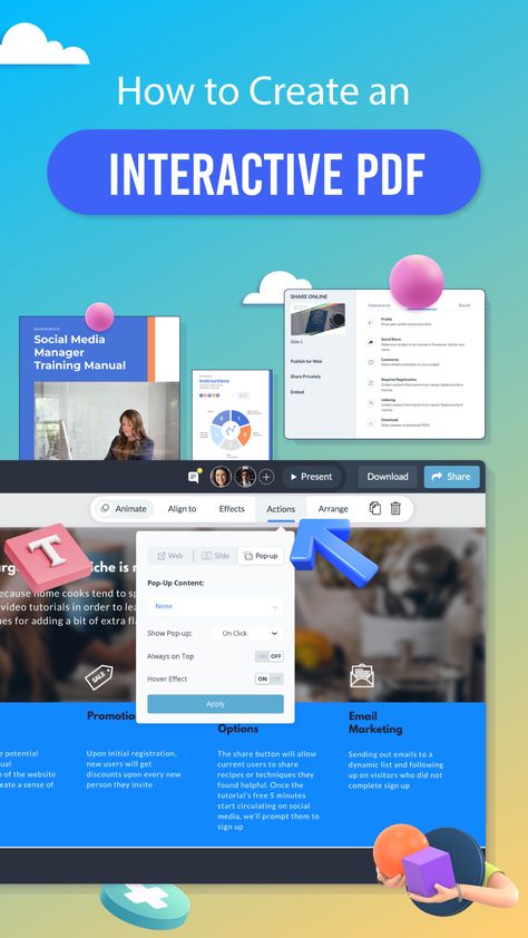 With interactive PDFs, you can go beyond text and static images. #interactive #pdf #documents #design Interactive Pdf Design, Interactive Pdf, Case Study Template, Manual Design, Documents Design, Visual Learning, Visual Marketing, Photo Editing Tools, Online Marketing Strategies