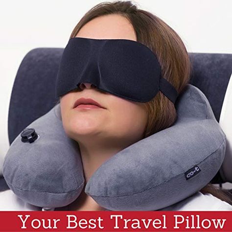 Inflatable Neck Pillow - Inflatable Travel Pillow Set for Airplane - Neck Travel Pillows for Women - Airplane Pillow for Men with Packsack - Soft Velvet Flight Pillow. Airplane Pillow, Beaded Pillow, Travel Pillows, Twin Comforter Sets, Baby Shower Bbq, Neck Pillow Travel, Nautical Baby Shower, Twin Comforter, Nautical Baby