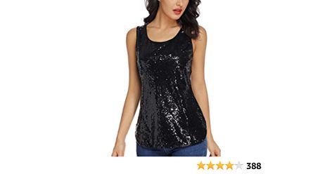 Henly Gift for Women Sequin Tank Top Sleeveless Sparkle Shimmer Vest Tops Glitter Camisole at Amazon Women’s Clothing store Sequin Tank Top Outfit, Dance Crop Tops, Tops Online Shopping, Black Sequin Top, Silk T Shirt, Sequin Tank Top, Vest Tops, Sequin Shirt, Tank Top Outfits