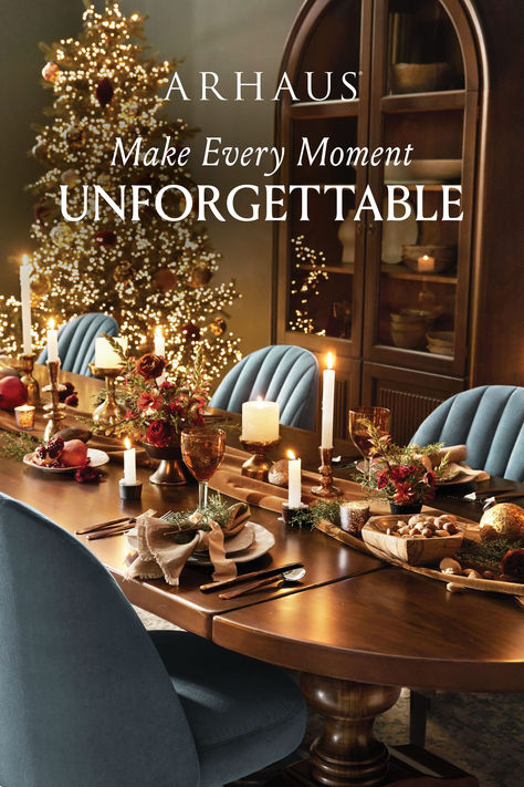 It’s almost time to pass the plates, pour the wine, and share every moment merrily. Arhaus has everything you need to celebrate the season of gathering, from artisan-crafted dining tables and chairs, to holiday décor, plates, glasses, serving pieces, and more. Discover holiday dining inspiration and so much more at Arhaus.com. 30s Apartment, Apartment Staging, Dining Room Banquette, Decorating Icing, Dining Tables And Chairs, Retirement Ideas, Cake Decorating Icing, My French Country Home, Holiday Inspo