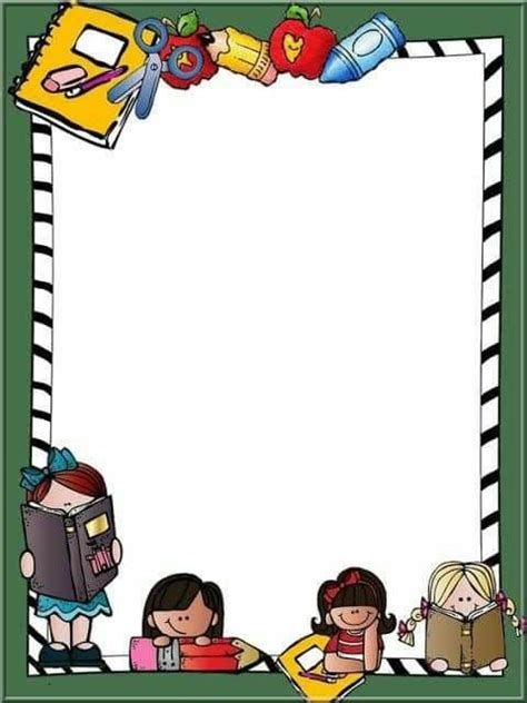 Frame School, School Binder Covers, School Border, Kindergarten Portfolio, Png Frame, School Board Decoration, Colorful Borders Design, School Frame, School Binder