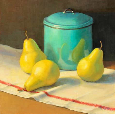 3 Pears Acrylic Paint Ideas, Painting Journal, Still Life Landscape, Still Life Pictures, Flower Still Life, Life Artwork, Watercolor Food, Art Goals, Still Life Oil Painting