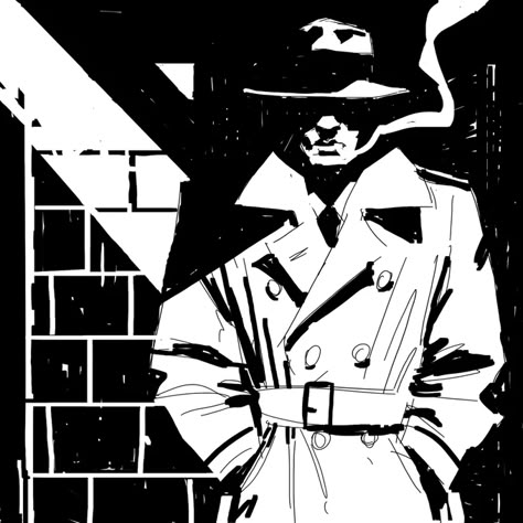 Noir Style Art, Noir Art Style, Film Noir Art, Detective Noir Aesthetic, Old Detective Aesthetic, Detective Poses, Noir Detective Aesthetic, Detective Moodboard, 1920s Detective