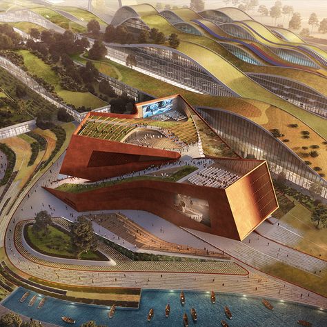 This week, UNStudio and OMA unveiled plans for buildings in France Flying Architecture, Cinema Center, Rooftop Cinema, Architecture Competition, New Cinema, Urban Agriculture, Architectural Competition, Weathering Steel, Cultural Centre