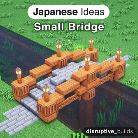 Minecraft Builds Bridge, Japanese Inspired Minecraft Builds, Japanese Minecraft Builds, Minecraft Japanese House, Minecraft Japanese, Minecraft Decoration, Rumah Minecraft Sederhana, Japanese Village, Minecraft Interior Design