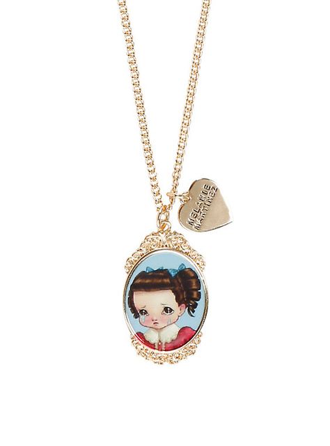 Melanie Martinez Crybaby Cameo Necklace, Melanie Martinez Merch, Cameo Jewelry, Party Necklace, Yellow Gold Jewelry, Cameo Necklace, Band Merch, Gold Tone Necklace, Party Jewelry, Melanie Martinez