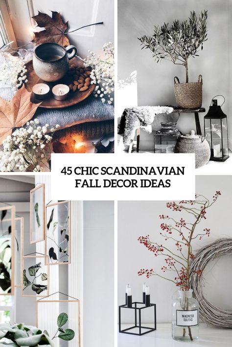 45 Chic Scandinavian Fall Décor Ideas - DigsDigs Nordic Autumn Decor, Nordic Fall Aesthetic, Swedish Fall Decor, Scandinavian Thanksgiving Table, Fall Decor Japandi, Nordic Fall Decorations, Scandi Halloween Decor, Scandi Autumn Decor, Scandinavian Halloween Decor