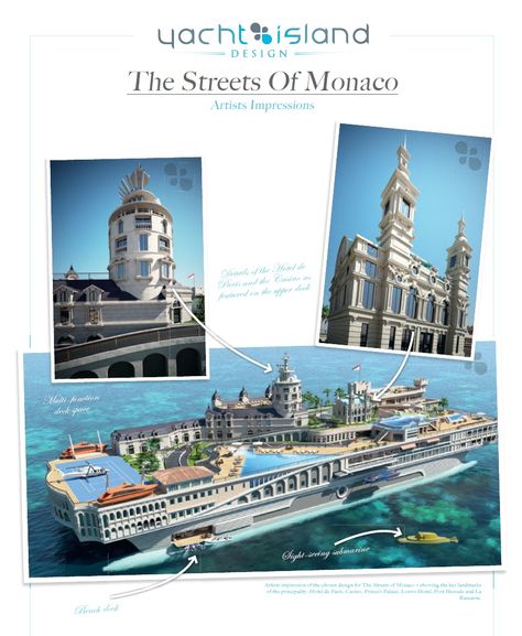 Streets Of Monaco Yacht by Yacht Island Design Monaco Yacht, Island Design, Small Island, Monte Carlo, The Streets, Grand Prix, Statue Of Liberty, Monaco, Boats