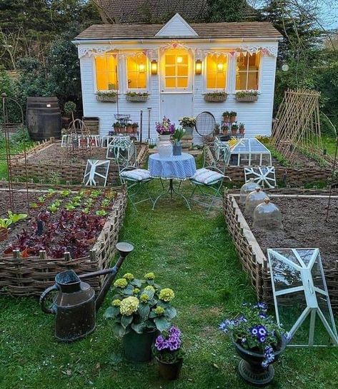 Paula Sutton, Small English Garden, Scroll Stoppers, Liz Marie, Liz Marie Blog, Cottage Garden Design, English Cottage Garden, Veg Garden, Garden Sheds