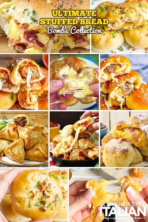 Frozen Bread Dough Recipes, Rhodes Rolls Recipes, Bubble Bread, Slow Roasted Italian, Frozen Rolls, Bread Dough Recipe, Stuffed Bread, Frozen Bread Dough, Bacon Mac And Cheese