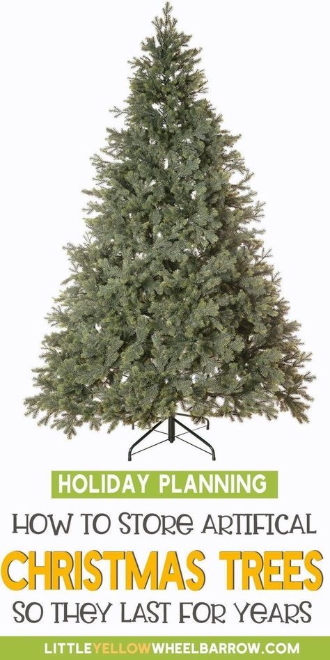 Artificial Christmas trees are low-maintenance, convenient, and kind of a pain to store when not in use. They can also be expensive, but if you store them carefully and properly they will last years and years, and can be cheaper than buying a real tree every Christmas. Check out this full guide to artificial Christmas tree storage and avoid bent branches, missing needles, and broken lights, so your tree will be ready and easy to set up next holiday season. Diy Christmas Tree Storage, Store Christmas Tree, Holiday Sewing Projects, Christmas Tree Storage Box, Knitted Ornaments, Burlap Tree, Diy Garlands, Garland Ribbon, Christmas Decoration Storage