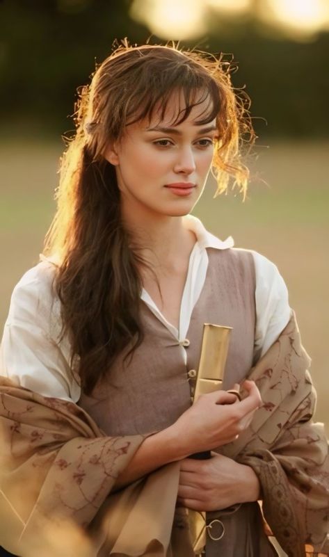 Elizabeth Bennet Bangs, Pride And Prejudice Kiera Knightly, Elizabeth Bennet Hair, Films Aesthetic, Pride And Prejudice Elizabeth, Bangs Inspiration, Kiera Knightly, Darcy And Elizabeth, Most Ardently