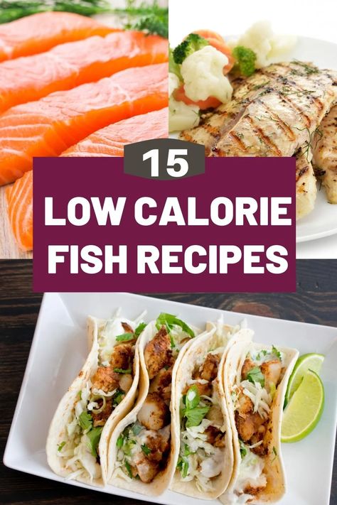 15 Family Friendly Fish Recipes Meals that are low calorie and high in protein. #seafoodmeals #fish #lowcalorie Pescatarian Recipes Low Calorie, Low Cal Tostadas, Low Calorie Fish Meals, Protein Fish Recipes, Low Cal Tilapia Recipes, Tilapia Recipes Low Calorie, Low Cholesterol Recipes Dinner Fish, Low Cholesterol Seafood Recipes, Low Calorie Lobster Recipes