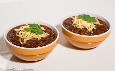 Sous Vide Chili Recipe, Texas Chili Recipe, Anova Sous Vide, Texas Chili, Sous Vide Recipes, Steam Oven, American Dishes, Chili Recipe, Chili Recipes