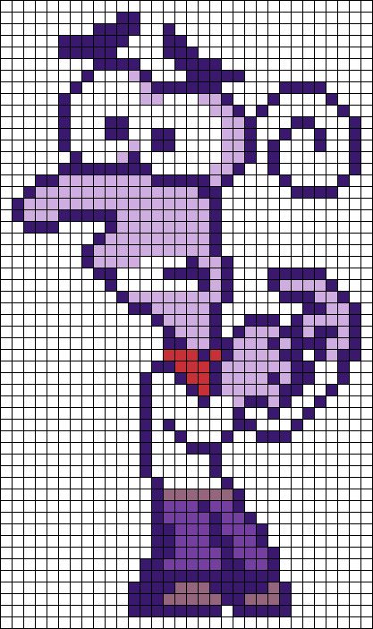 Alpha Pattern #20227 | BraceletBook.com Best Knitting Patterns, Modele Pixel Art, Graph Paper Drawings, Disney Cross Stitch Patterns, Easy Pixel Art, Pixel Art Templates, Pixel Drawing, Disney Ideas, Pixel Crochet