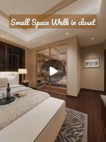 Aarya Parasar | Interior Designer on Instagram: "Small space walk-in closet . . . . . #walkincloset #walkinwardrobe #wardrobeessentials #wardrobestylist #wardrobes #wardrobedesign #bed #bedroomdecor #bedroom #bedroomcolors #bedroomideas #bedroomgoals #bedroomideas #interiordesignideas #interior #interiordesigntips #interiordesigninspiration #interiordesigner #trending #trendingbedrooms #trendingreels #trendingdesigns" Wardrobe For Small Bedroom Space Saving, Modern Bedroom Ideas For Small Rooms, Walk In Wardrobe Behind Bed, Walk In Closet Behind Bed, Closet Behind Bed Small Spaces, Wardrobe Behind Bed, Closet Behind Bed, Small Bedroom Wardrobe, Small Closet Design