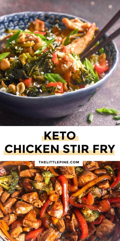 Low Cholesterol Stir Fry, Low Carb Chicken Stir Fry Recipes, Low Carb Stir Fry Chicken, Keto Chinese Food Recipes, Chicken Stirfry Healthy Low Carb, Keto Asian Food, Low Carb Stir Fry Recipes, Low Carb Chinese Recipes, Chicken Stir Fry Keto