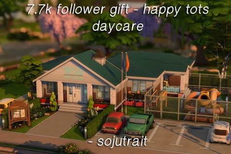 Newcrest Community Lots, Sims 4 Small Town Cc, Sims 4 Town Build, Daycare Mod Sims 4, Sims Daycare, Sims 4 Daycare Build, Sims 4 Save File With Cc, Ts4 Community Lots, Daycare Sims 4