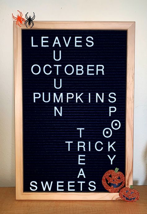 #halloween #letterboard #spooky #october #autumn #fall Fall Letterboard Quotes, Fall Letterboard, Letterboard Signs, Letterboard Quotes, Message Board Quotes, Felt Letter Board, Word Board, Felt Letters, Memo Boards