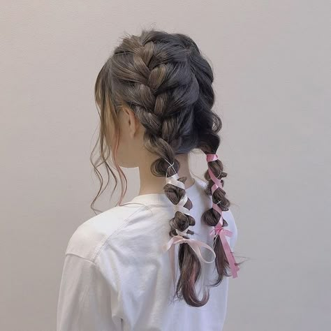 @TrashySoda Pastel Academia, Kawaii Hairstyles, Penteado Cabelo Curto, Hair Reference, Grunge Hair, Aesthetic Hair, Hair Stuff, Cute Hair, Pretty Hairstyles