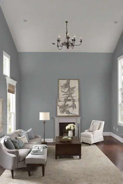 interior design, home decor, home interior design, living room interior, kitchen designs, wall paint color, space planning Grey Wall Living Room, Boothbay Gray, Grey Paint Living Room, Living Room 2024, Light Oak Floors, Grey Walls Living Room, Living Room Renovation, Modern And Traditional Decor, Paint Can